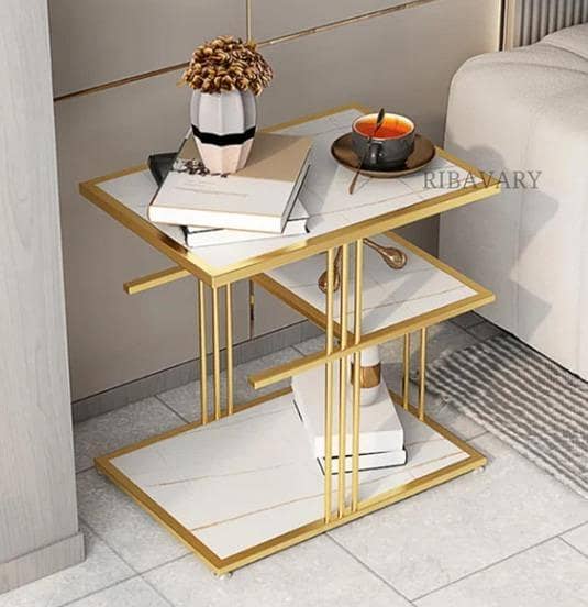 UrbanStack 3-Tier Rectangular Metal Coffee Table – Modern Storage Centerpiece