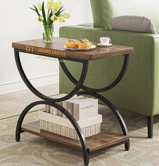 Modern 2-Tier Rectangular Side Table – Elegant Multi-Purpose Accent Stand