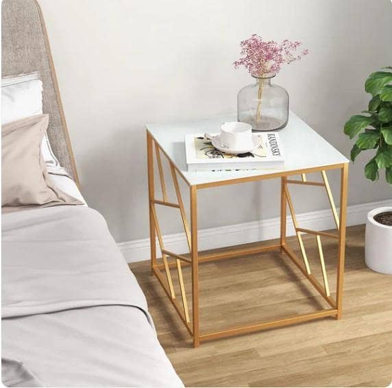 Metal Bedside & Sofa Side Table – Modern Living Room Accent with Sleek Design