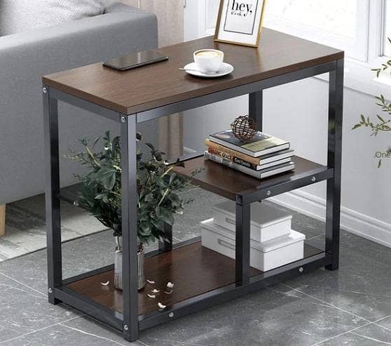 3-Shelf Square Coffee & Side Table – Modern Living Room Furniture with Practical Storage
