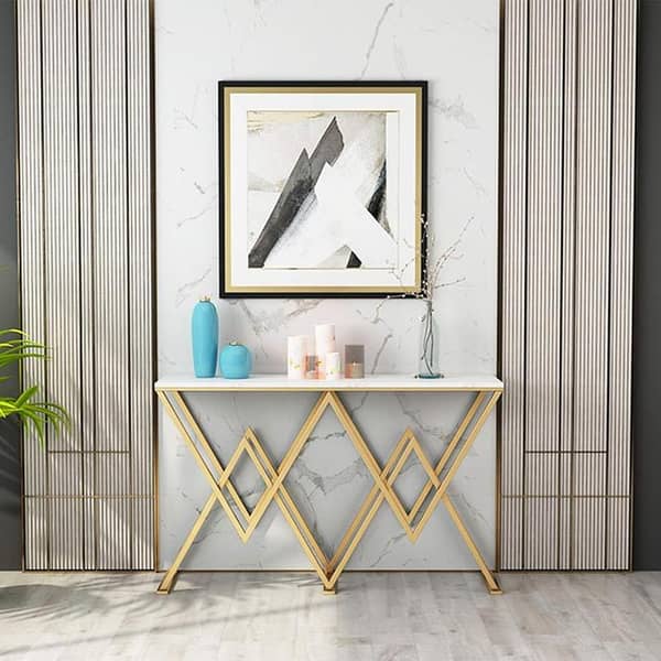 W Model Statement Console Table with Contemporary  Design for Elegant Living Areas
