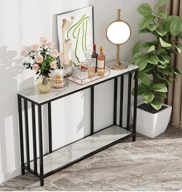 Modern 2-Tier Console Table Open Shelf for Storage and Display, Perfect  Living Rooms, or decor