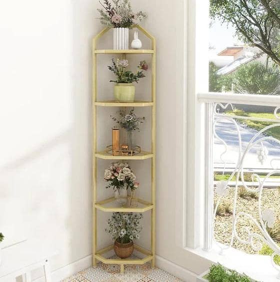 Multifunctional 5-Tier Corner Shelf – Stylish Bathroom & Kitchen Organizer