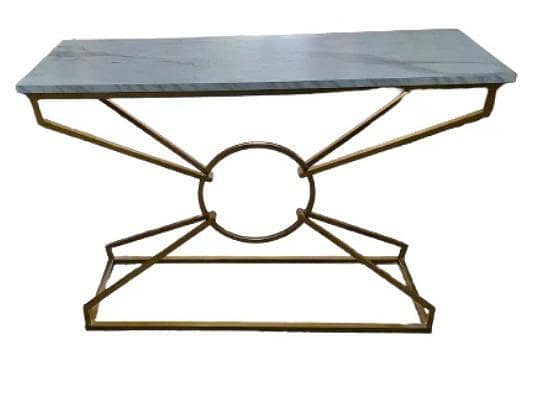 Modern Gold Console Table - Luxury Centerpiece for Living Room