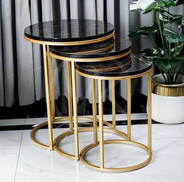Premium 3-Piece Round Nesting Tables -
