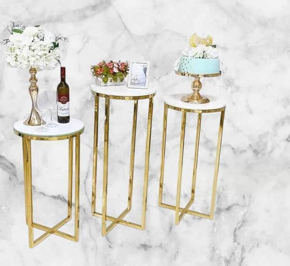 Designer 3-Piece X-Frame Base Table Set for Living Room with Modern Architectural Cross-Leg Structure