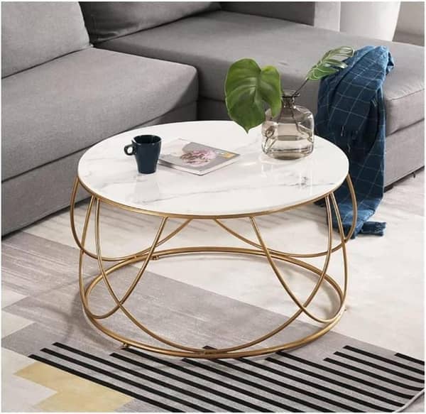Premium Center Table for Living Room  Unique Rings Design, Contemporary Accent Table for Home Décor