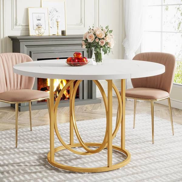 Luxury Round Center Table Circle  Modern Dining Room Furniture, Stylish Everyday Use