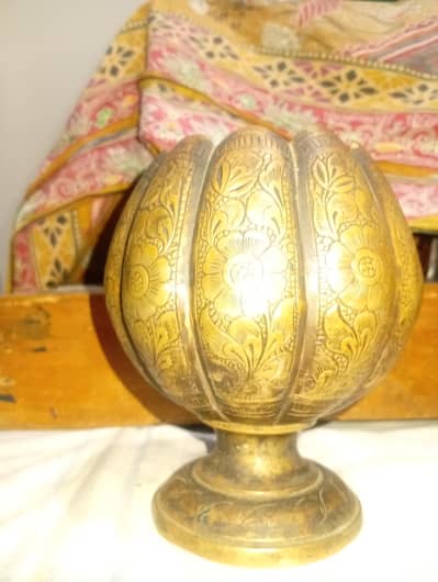 Flower pot Handmade carved Brass