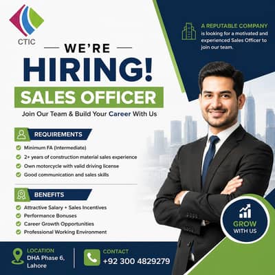 Sales Officer Required – Construction Material Sales | Bike Mandatory