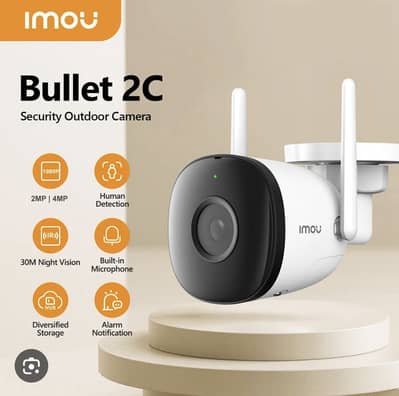 IMOU Bullet  2C-D outdoor security 02 cameras wTh complete accessories