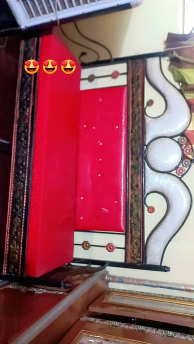 3 seater iron sofa