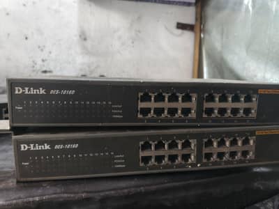 2 D link swiches model DES 1016D