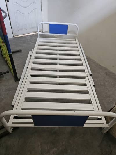 Single Manual Hospital Bed without Mattress |  Heavy Duty Steel