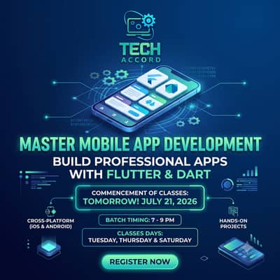 Master Flutter & Dart Mobile App Development | Classes Start Tomorrow!