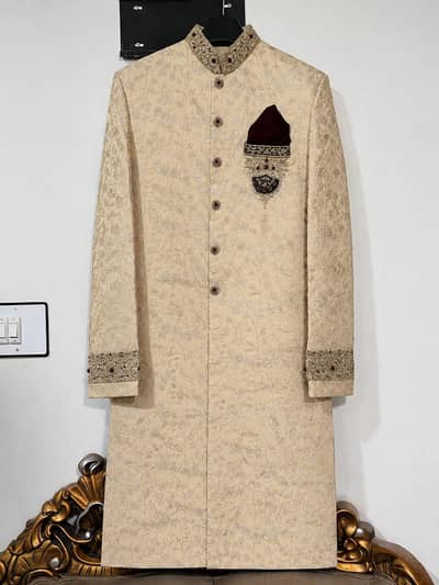 Brand New Wedding Sherwani – Worn Only Once (3–4 Hours)