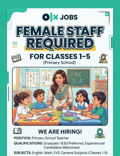 Need female teacher staff for school