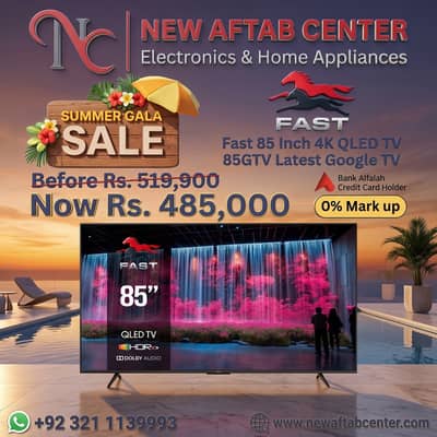 Fast Smart LED & QLED TVs | 4K | 32,40,43,50,55,60,65 inch 85