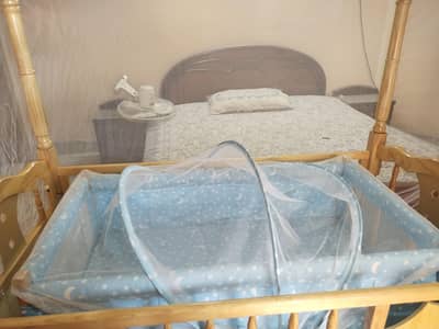 Cot set and crib