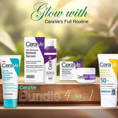 CeraVe 4-in-1 Skincare kit/CeraVe Bundle/Night Cream/Facial Cleanser