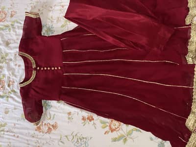 chiffon frock with choori dar pajama for sale