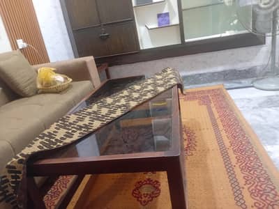 wood or glass table set one big table or two medium  size table