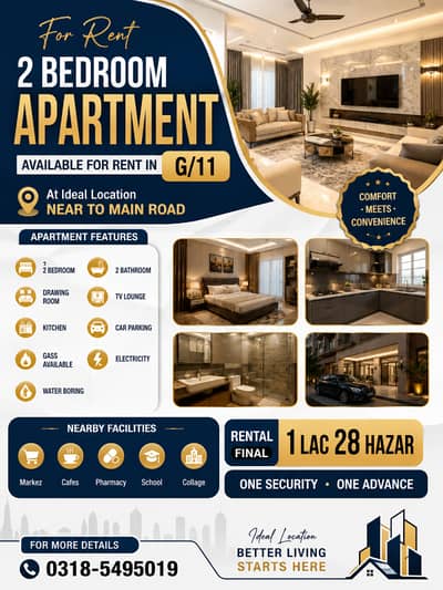 2 Bedroom Flat Available For Sale At G/11 For families and bachelors