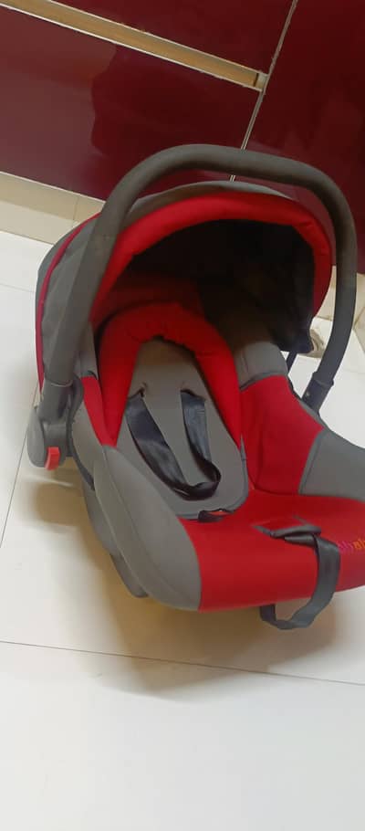 Baby Car Seat Carrier – Excellent Condition | Red & Grey