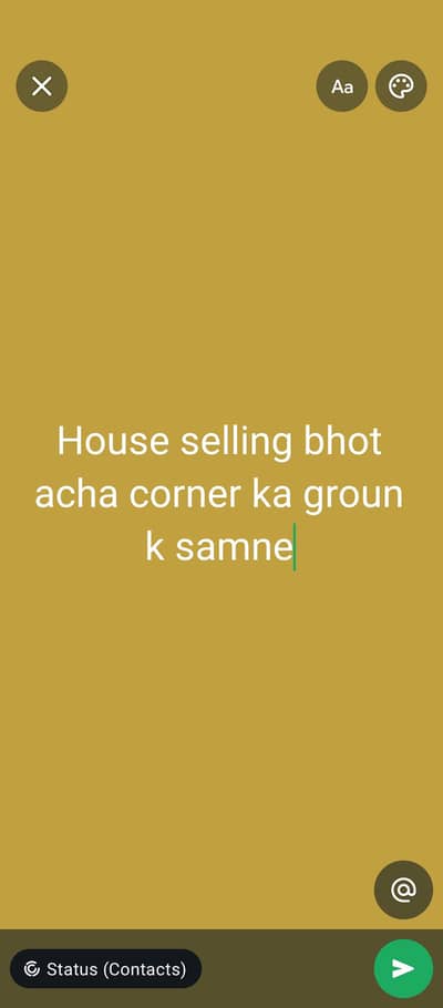 sarjani 7d me makan ha acha corner ka makan ha or samne ground ha