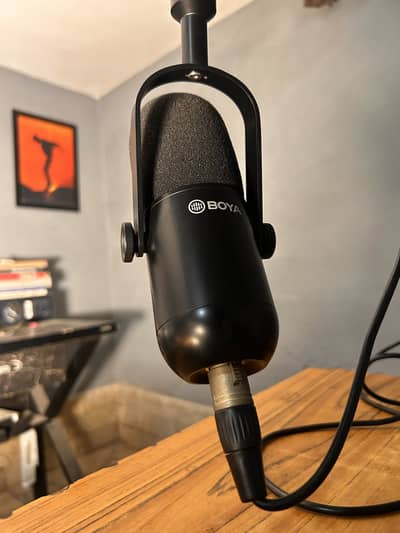 Boya Single mic Professional podcast setup