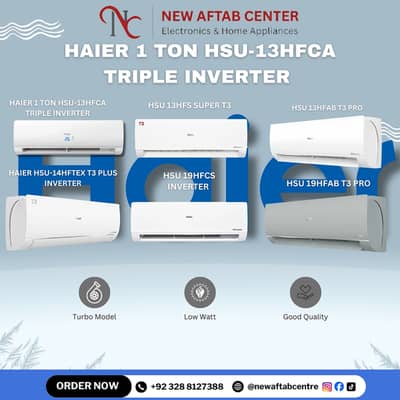Haier Inverter & T3 Air Conditioners (1 Ton, 1.5 Ton, 2 Ton) | all AC