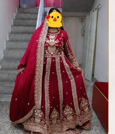 bridal lehnga /wedding dress/bridal wear along with jewlary and shoe