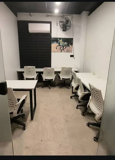 Vip fully furnished office space for rent in johar town near Emporium mall 60 person siting
