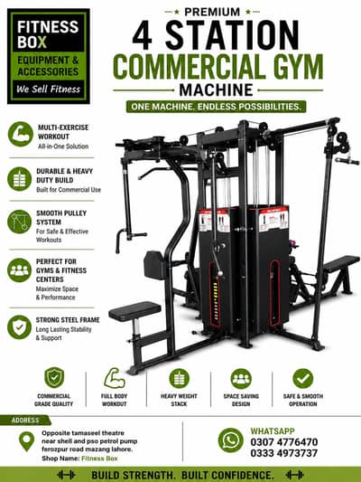 4 station Commercial Gym Exercise Machin 03334973737.