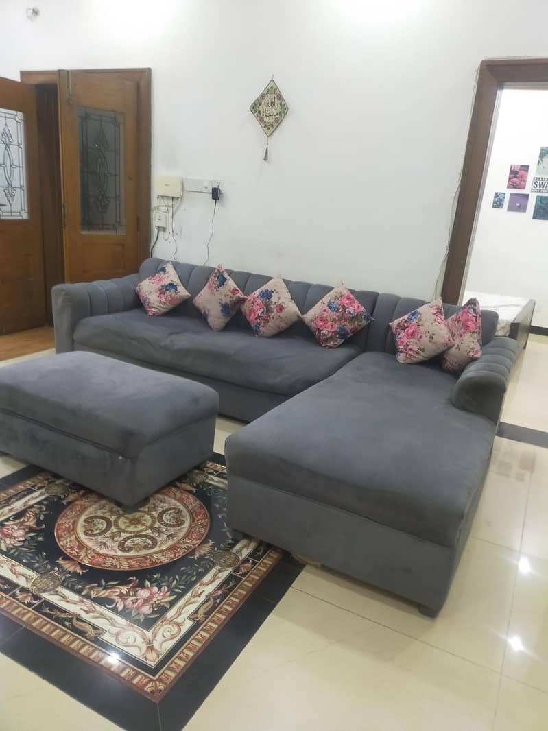 Grey L shaped sofas 2