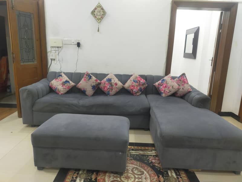 Grey L shaped sofas 4