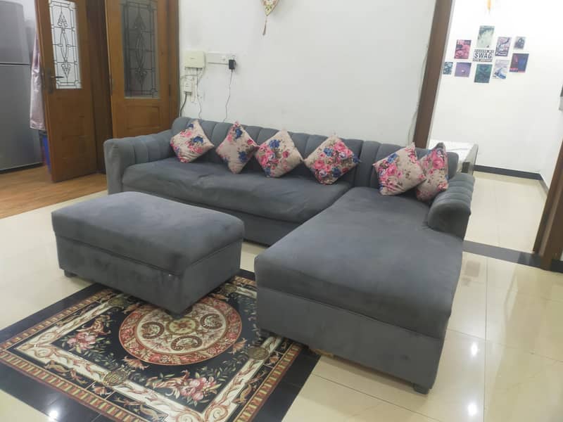 Grey L shaped sofas 5