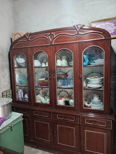 Premium Wooden Crockery Showcase