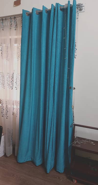 Ferozi Blue Curtains 6 pannels