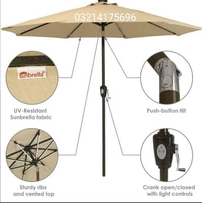OUTDOOR GARDEN UMBRELLA IMPORTANT CENTRE POLE SAID POLE BRAND COMPANY