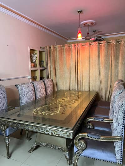 8 Seatter Luxury Dining Table with Sofa Chairs - Just Like New