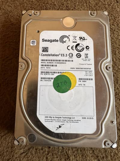2TB HDD 100% health with full Data