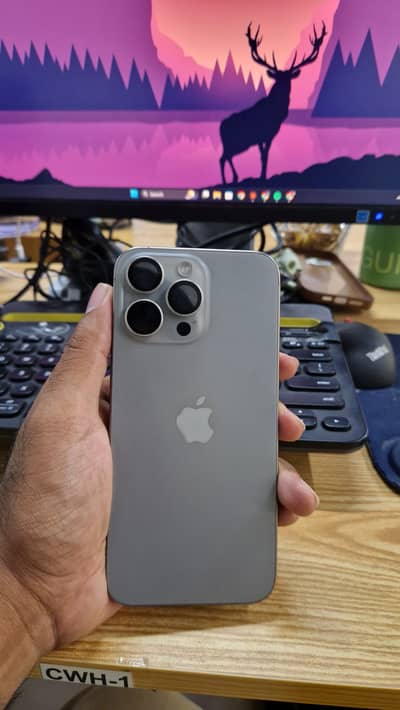 iPhone 15 Pro Max, 256 GB, Natural Titanium, PTA Approved, Lahore