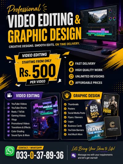 i am a video editor and graphic designer
