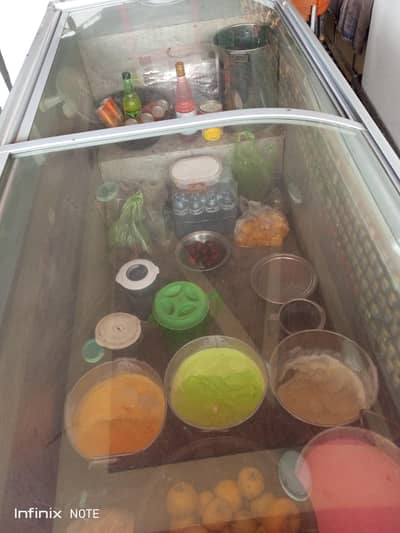 Glass Top Sliding Chest Freezer / Showcase Freezer For sell 1.20lacs