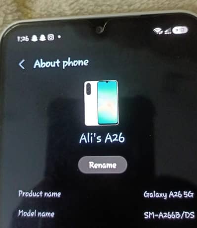 Samsung Mobile A26 5G model