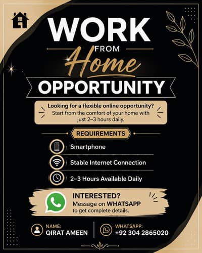 online work from home opportunity