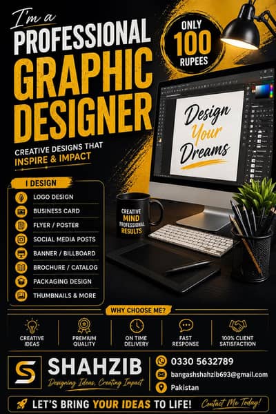 Professional graphic designer logo poster design thumbnail