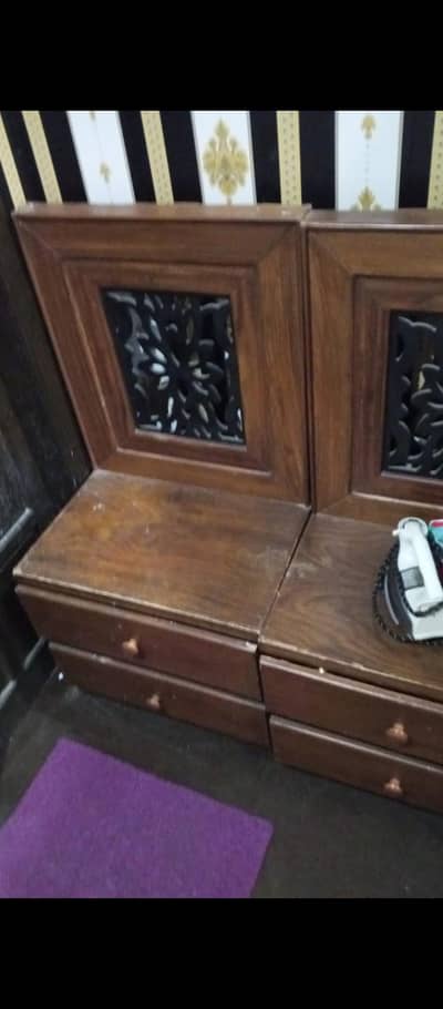 Double bed with 2 sides table