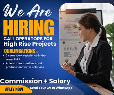 Need Call Operators For Socials Ads For High Rise Projects in Bahria